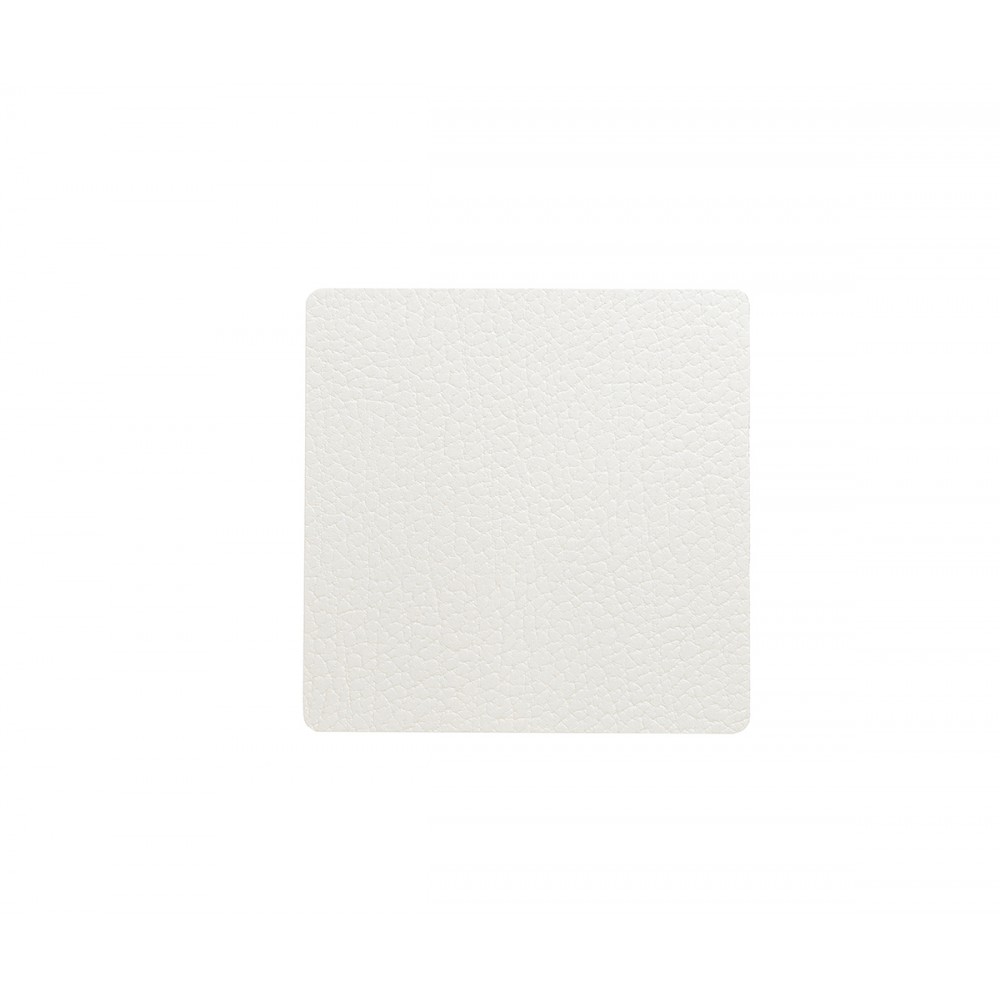 98355 BULL white подстаканник квадратный, кожа, L 10 см, W 10 см, серия BULL, LIND DNA