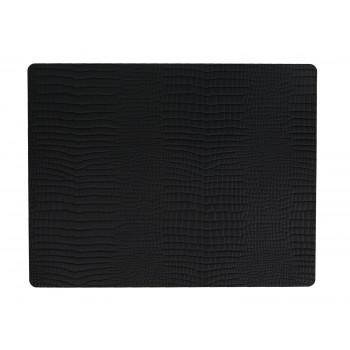 98326 CROCO black подстановочная салфетка прямоугольная, кожа, L 45 см, W 35 см, серия CROCO, LIND DNA