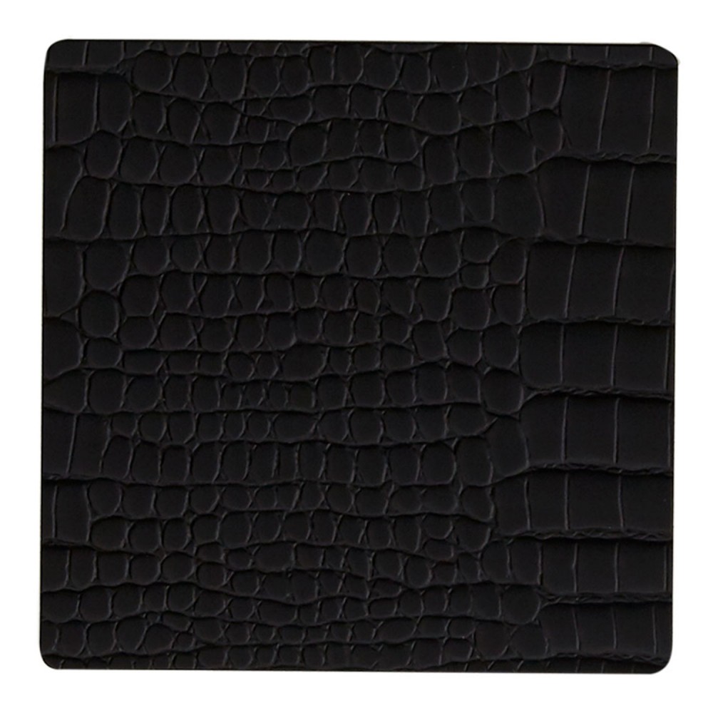 9898 CROCO black подстаканник квадратный, кожа, L 10 см, W 10 см, серия CROCO, LIND DNA