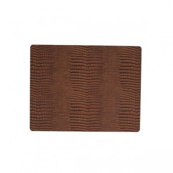 98325 CROCO cognac подстановочная салфетка прямоугольная, кожа, W 35 см, H 45 см, серия CROCO, LIND DNA
