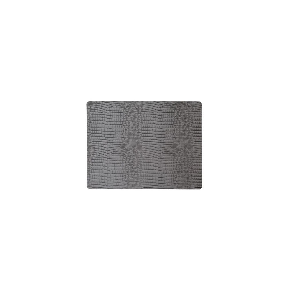 98327 CROCO silver-black подстановочная салфетка прямоугольная, кожа, W 35 см, H 45 см, серия CROCO, LIND DNA