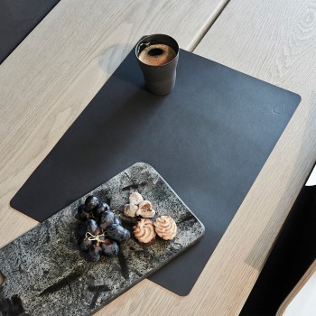 981914 NUPO black подстановочная салфетка прямоугольная, кожа, L 45 см, W 35 см, серия NUPO, LIND DNA