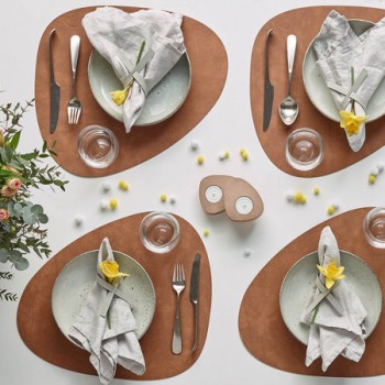 982473 NUPO nature подстановочная салфетка фигурная, кожа, L 44 см, W 37 см, серия NUPO, LIND DNA