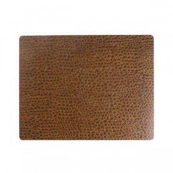 98898 LACE brown подстановочная салфетка прямоугольная, кожа, L 45 см, W 35 см, серия LACE, LIND DNA