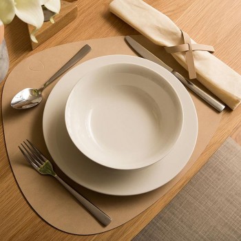 981163 NUPO sand подстановочная салфетка фигурная, кожа, L 44 см, W 37 см, серия NUPO, LIND DNA