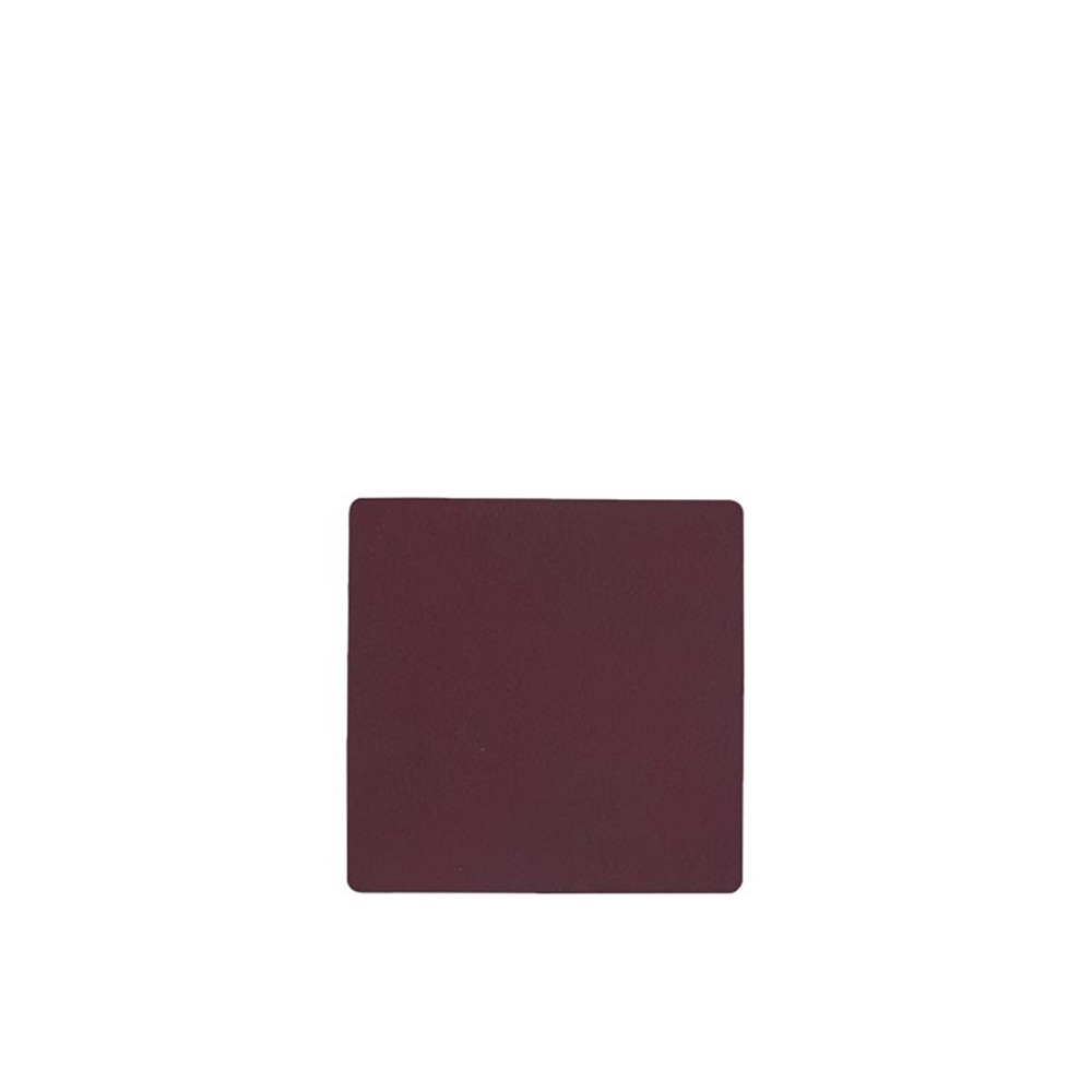981039 NUPO plum подстаканник квадратный, кожа, L 10 см, W 10 см, серия NUPO, LIND DNA