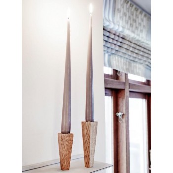 982911 Магнитные подсвечники для высоких свечей (натуральный дуб), набор 2шт, дуб, D 3 см, H 9; 12 см, LIND DNA