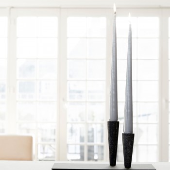 982652 Магнитные подсвечники для высоких свечей конусообразные (черный дуб), набор 2шт, дуб, D 3 см, H 9; 12 см, LIND DNA