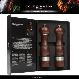 Набор мельниц для перца и соли в подарочной упаковке, модель Ardingly Forest Wood Walnut, Cole & Mason
