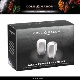 Набор для соли и перца, 2 предмета, сталь, модель Lymington, Cole & Mason