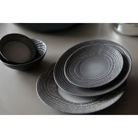 Блюдо-тарелка ARBORESCENCE серо-черный, D 28 см, ручная работа, REVOL