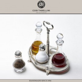 Набор SIENA столовый (масло, уксус, соль, перец), стекло, олово, Cosi Tabellini