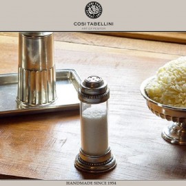 Дозатор TOSCANA для соли, перца или сахара, H 15 см, олово, стекло, Cosi Tabellini