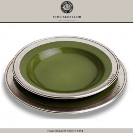 Обеденная тарелка CONVIVIO, D 27.5 см, олово, зеленый, Cosi Tabellini