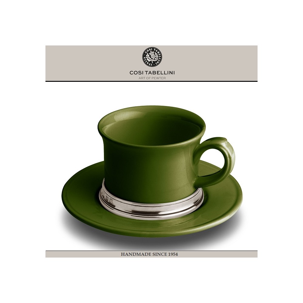 Пара чайная CONVIVIO, 300 мл, олово, фарфор, зеленый, Cosi Tabellini