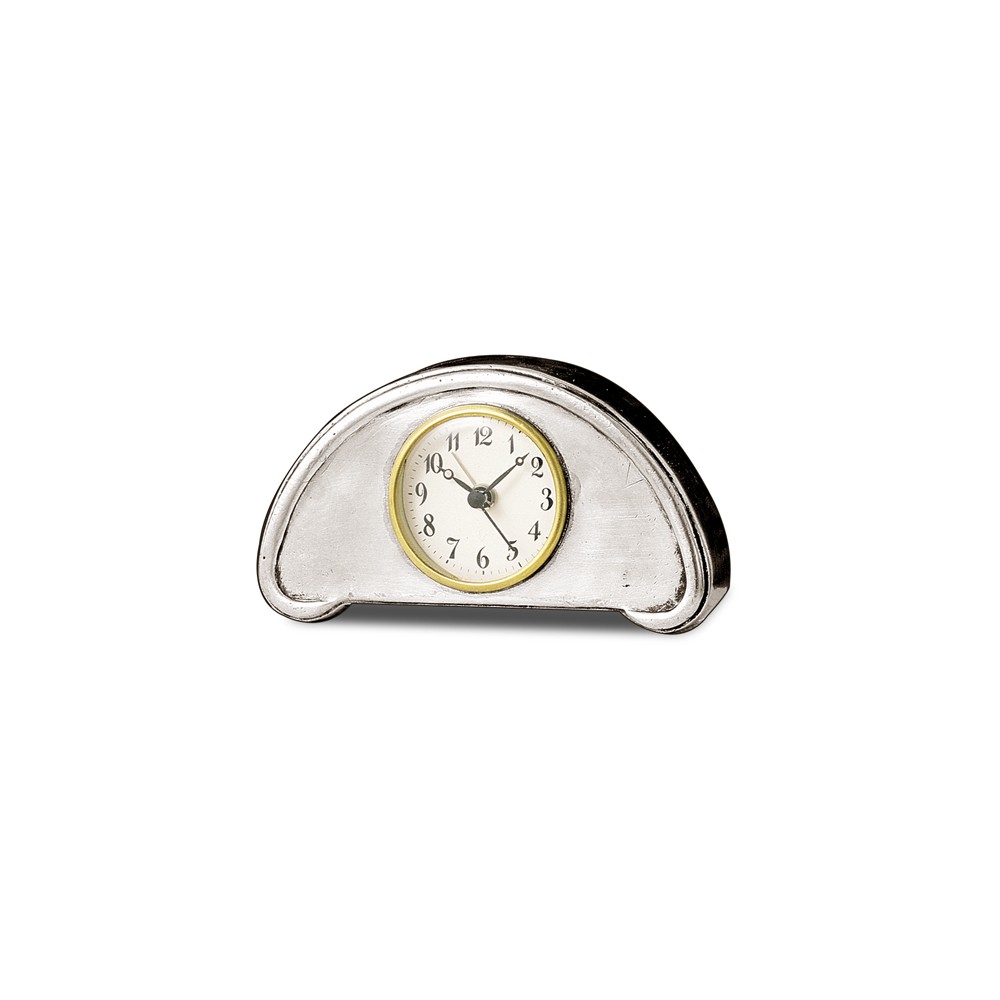 Часы с будильником, H 13 см, D 7 см, олово, серия LUNA, Cosi Tabellini