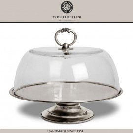 Подставка LORETO для торта или сыра с крышкой, D 32.5 см, олово, стекло закаленное, Cosi Tabellini