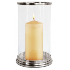 Подсвечник, H 29 см, D 18 см, олово, стекло, серия Irene, Cosi Tabellini