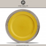 Обеденная тарелка CONVIVIO, D 27.5 см, олово, желтый, Cosi Tabellini