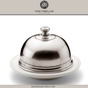 Масленка CONVIVIO круглая большая, D 14 см, олово, Cosi Tabellini