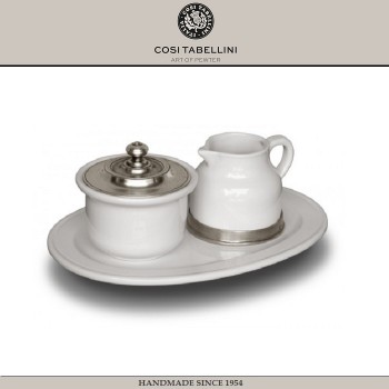 Комплект CONVIVIO "Breakfast" молочник, сахарница, олово, Cosi Tabellini