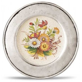 Тарелка настенная декоративная, D 23 см, олово, серия LOMBARDIA, Cosi Tabellini