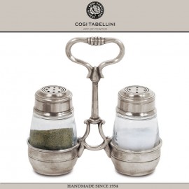 Набор OSTERIA: соль, перец, олово, стекло, Cosi Tabellini