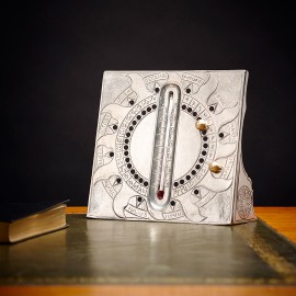 Календарь настольный с термометром, L 14 см, W 14 см, олово, серия GREGORIO, Cosi Tabellini