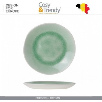 Блюдце SPIRIT GREEN ручной работы, D 15 см, каменная керамика, COSY&TRENDY