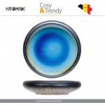 Обеденная тарелка FERVIDO синий, ручная работа, 21 см, каменная керамика, COSY&TRENDY