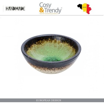 Соусник FERVIDO зеленый, ручная работа, 9 х 3 см, каменная керамика, COSY&TRENDY