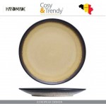 Обеденная тарелка FERVIDO желтый, ручная работа, 27 см, каменная керамика, COSY&TRENDY