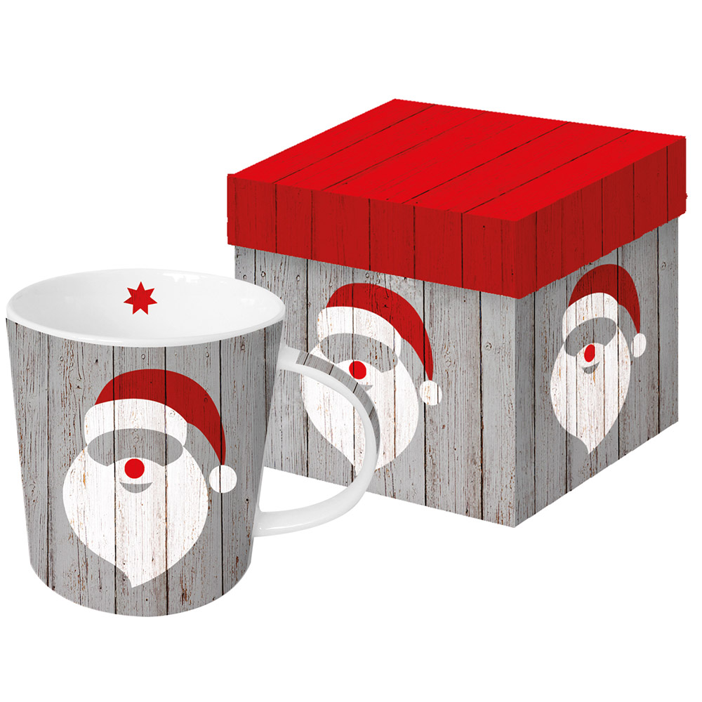 Кружка в подарочной коробке santa on wood, Paperproducts Design
