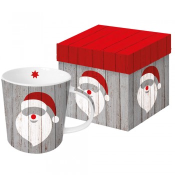 Кружка в подарочной коробке santa on wood, Paperproducts Design