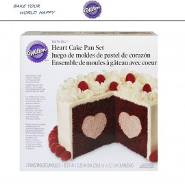 Fill Heart Антипригарный набор круглых форм для выпечки торта с сердцем внутри, Wilton, США
