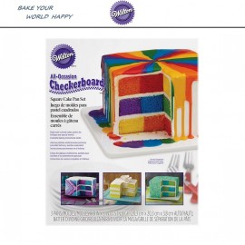 Check Антипригарный набор для выпечки многослойного торта, 4 предмета, Wilton, США