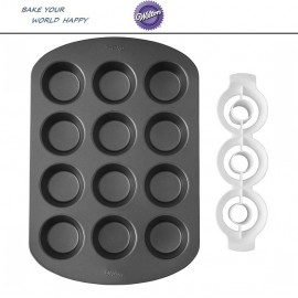 Check Антипригарный набор для выпечки двухцветных кексов, 12 шт, сталь нержавеющая, Wilton, США
