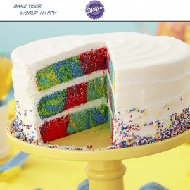 Check Антипригарный набор для выпечки многослойного торта, 3 круглые формы и 1 разделитель, Wilton, США