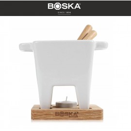 BIANCO Мини-набор для сырного и шоколадного фондю, 11 см, керамика жаропрочная, Boska, Нидерланды