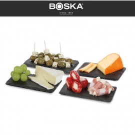 BOSKA Набор досок сервировочных для сыра, 4 шт, 16 x 10 см, сланец, Boska, Нидерланды
