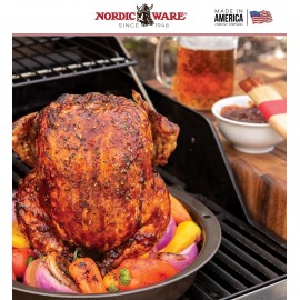 BBQ Подставка для приготовления курицы-гриль, 23 см, сталь, Nordic Ware, США