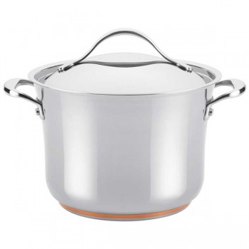 Кастрюля с крышкой 6л, Сталь нержавеющая, Anolon, США