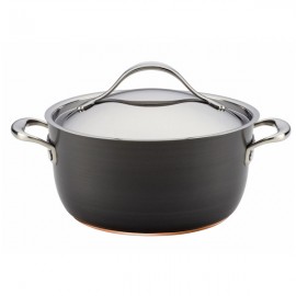 Кастрюля с крышкой  24см, 4,7л, Алюминий, Anolon, США