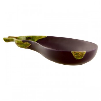 Миска-салатник "Баклажан" 24.5 см, керамика ручной работы, Bordallo Pinheiro, Португалия