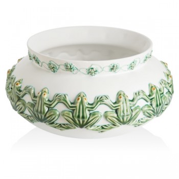 Ваза Bordallo Pinheiro "Лягушки" 32х18см, белая, Керамика, Bordallo Pinheiro, Португалия