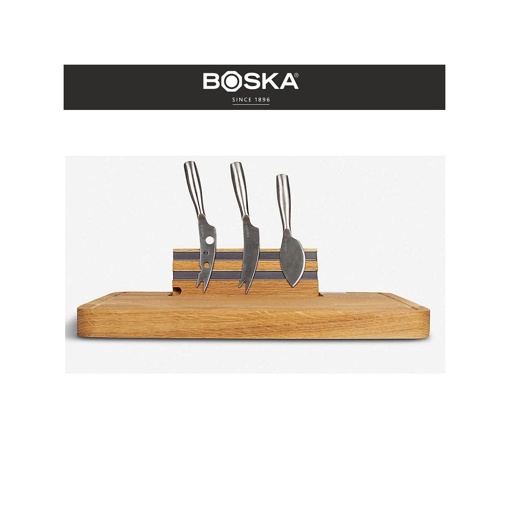 BOSKA Набор для сыра Boska 34х25см (доска и 3 ножа), Дерево, нержавеющая сталь, Boska, Нидерланды