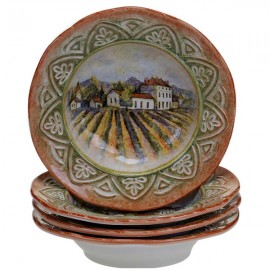 Тарелка суповая "Виноградная долина" 25см, Керамика, CERTIFIED INTERNATIONAL CORP, США
