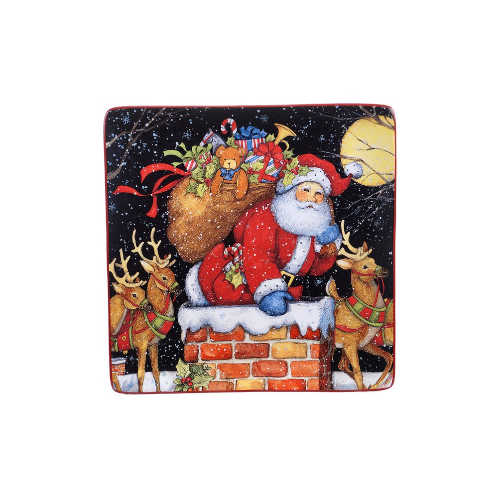Блюдо квадратное "Ночь перед Рождеством", Керамика, CERTIFIED INTERNATIONAL CORP, США
