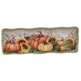 Блюдо для хлеба "Тыквы" 35,5см, Керамика, CERTIFIED INTERNATIONAL CORP, США