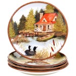 Тарелка обеденная "Жизнь у озера" 27см, Керамика, CERTIFIED INTERNATIONAL CORP, США